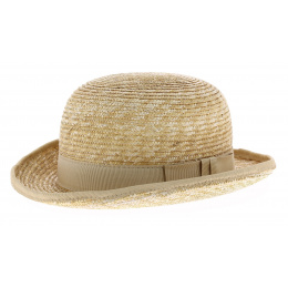 chapeau melon en paille