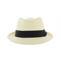 Elkader panama hat with black ribbon