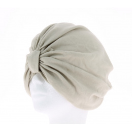 Turban chimiotherapie taupe claire