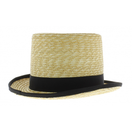 Straw Top Hat Black Ribbon  Straw Top Hat Black Ribbon