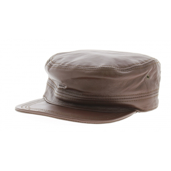 Casquette cubaine cuir - Booster Marron clair Casquette cubaine cuir - Booster Marron clair