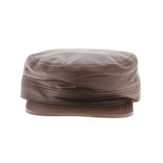 Casquette cubaine cuir - Booster Marron clair Casquette cubaine cuir - Booster Marron clair