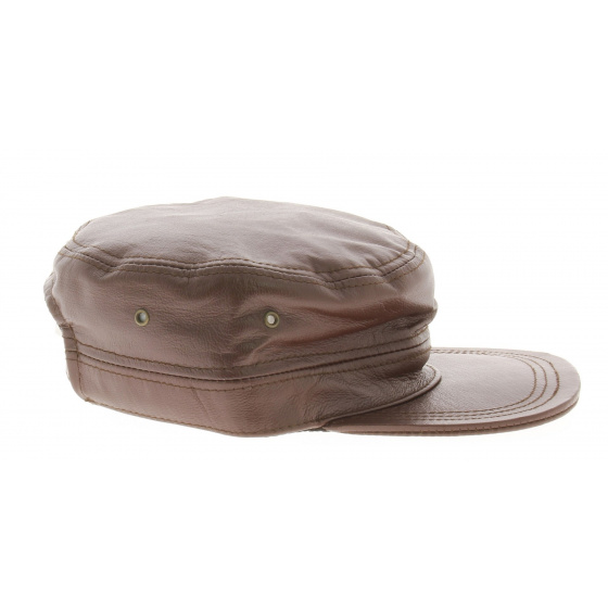 Casquette cubaine cuir - Booster Marron clair Casquette cubaine cuir - Booster Marron clair