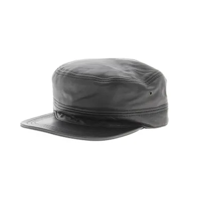 Casquette cubaine cuir - Booster Noir