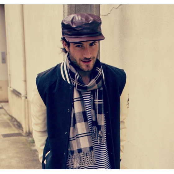 Cuban leather cap - Booster Light brown