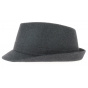 grey trilby hat