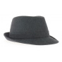 grey trilby hat