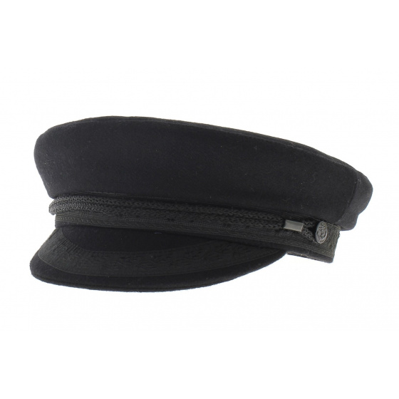 Cap sailor black pea jacket