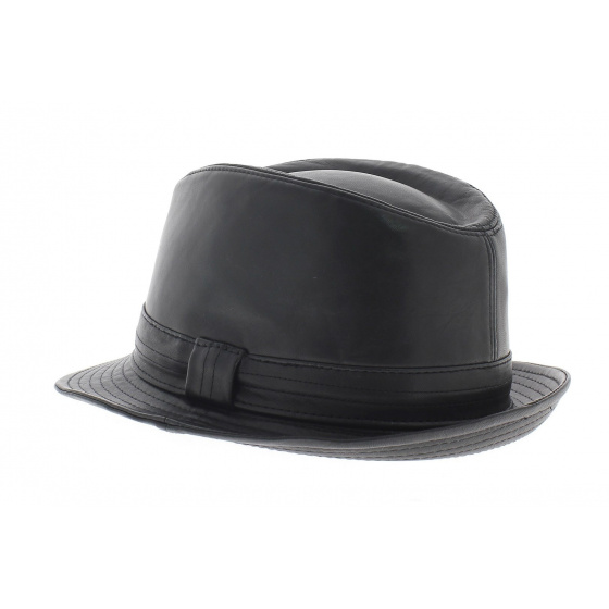 Chapeau Trilby cuir