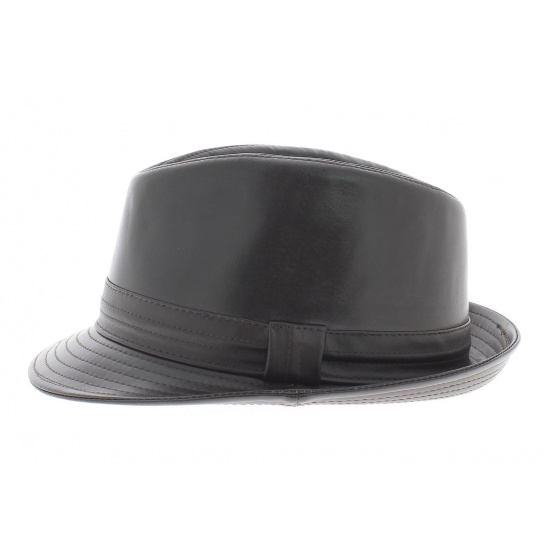 Chapeau Trilby cuir