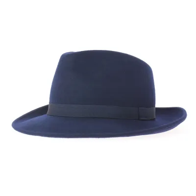 Navy fedora hat