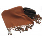 Echarpe reversible rouille et marron Borsalino
