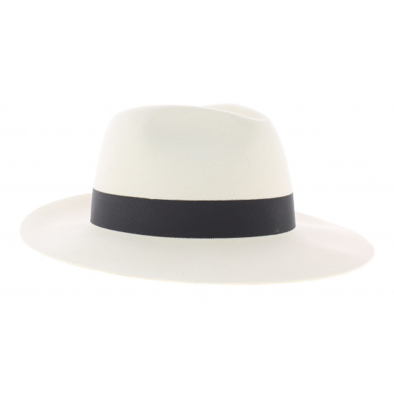 chapeau style borsalino blanc