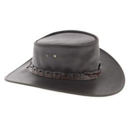 Chapeau Eureka en cuir de buffle