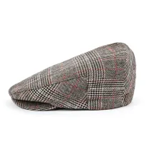 Casquette Hooligan Brixton marron à carreaux