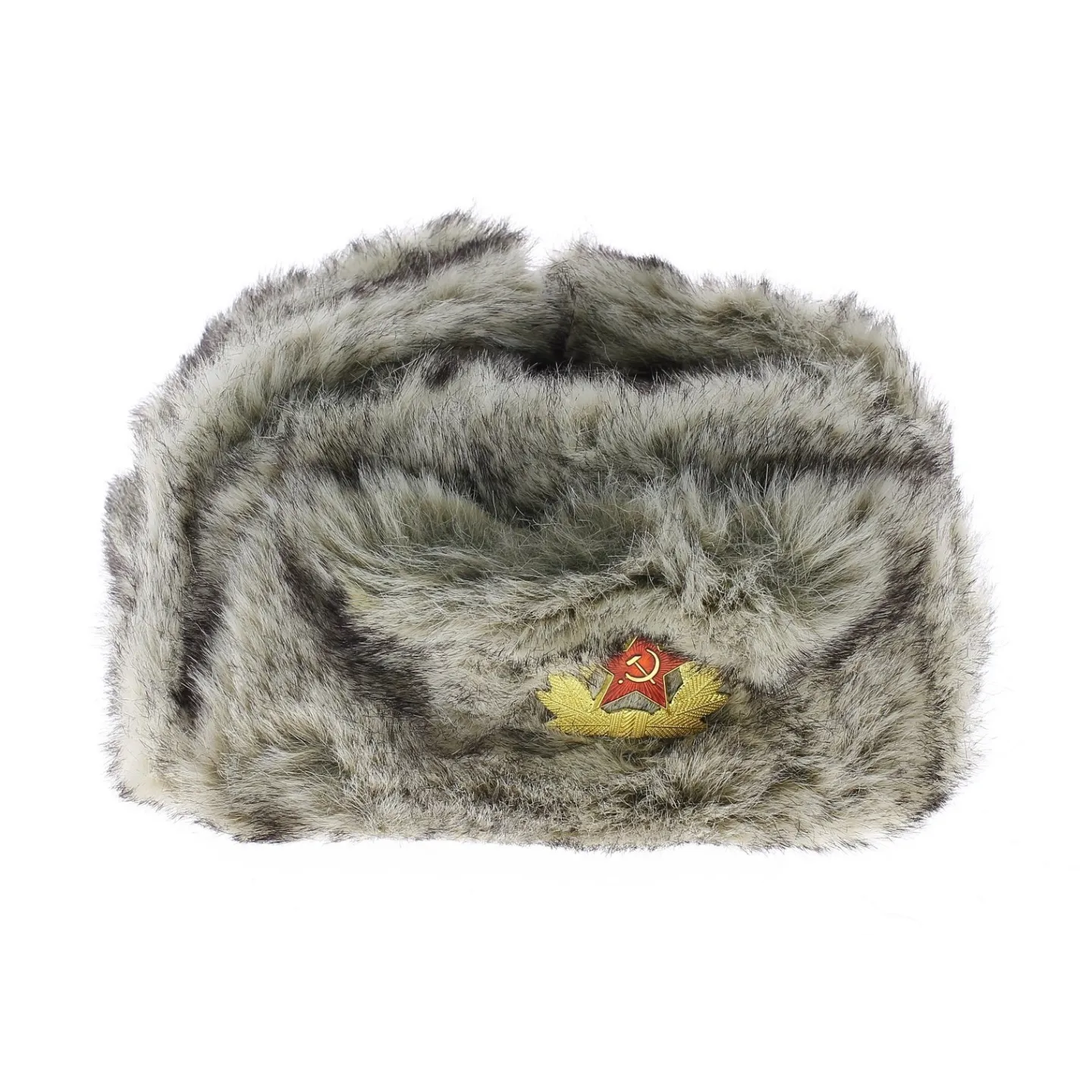 Grey USSR faux fur hat