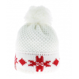 Le Drapo White Jacquard Hat