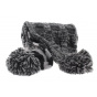 Scarf with grey pompon