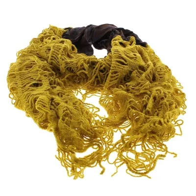 Small checkered mustard yellow scarf