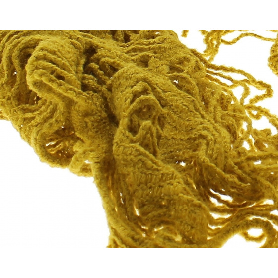 Echarpe petits carreaux jaune moutarde