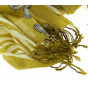 Echarpe fantaisie en laine jaune moutard