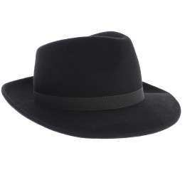 Fedora Hat Felt Wool Black- Traclet