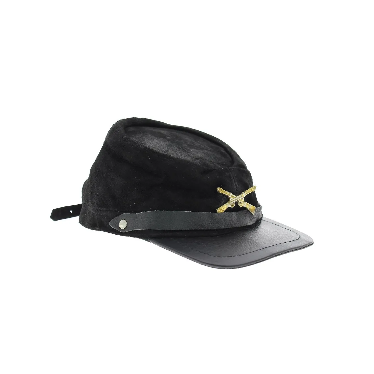 Casquette nordiste  véritable cuir noir  Reference : 4120 | Chapellerie Traclet