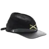 Casquette nordiste  véritable cuir noir  Reference : 4120 | Chapellerie Traclet