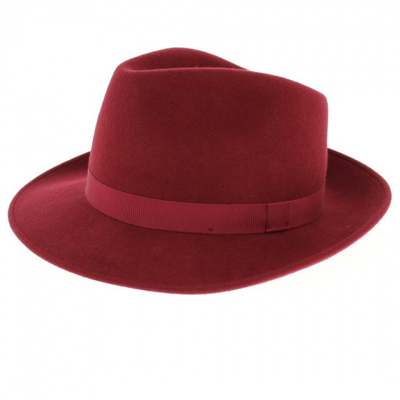 Carob Wool Felt Fedora Hat - Traclet