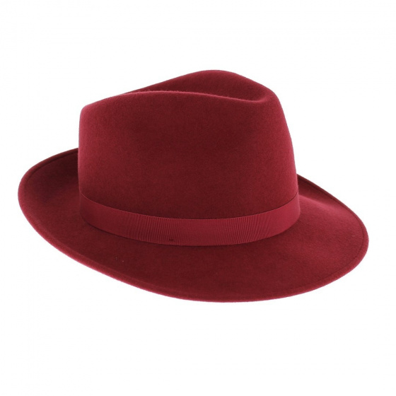 Carob Wool Felt Fedora Hat - Traclet