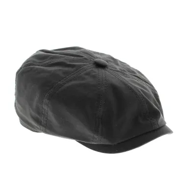 Stetson black waterproof hatteras cap Reference: 4143 | Chapellerie Traclet