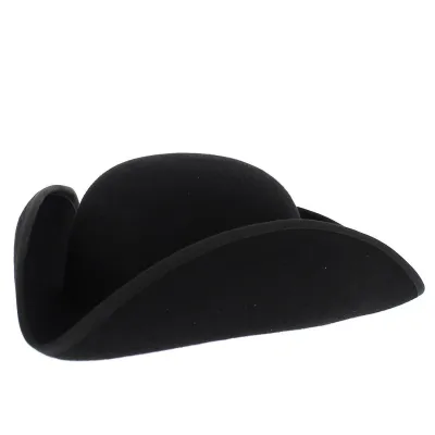 Chapeau tricorne - Aristocrate noir Reference : 174 | Chapellerie Traclet