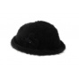 Black Angora Fee Hat