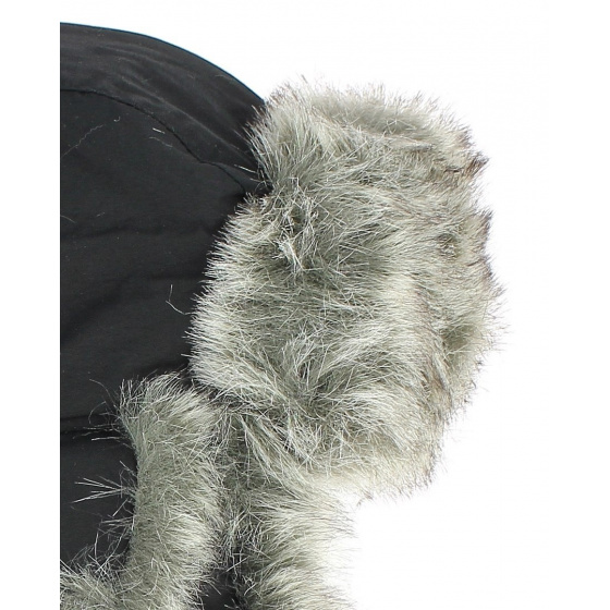Children's ushanka with black faux fur Children's ushanka with black faux fur