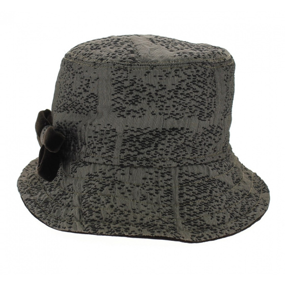 Brown Fabric Cloche Hat - Traclet