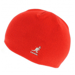 Red Acrylic Cuffless Pull-On Beanie - Kangol
