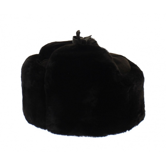 Jivago Brown Genuine Leather Ushanka With Fur Jivago Brown Genuine Leather Ushanka With Fur