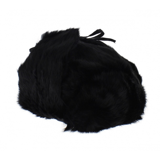 Chapka - Black rabbit Ushanka