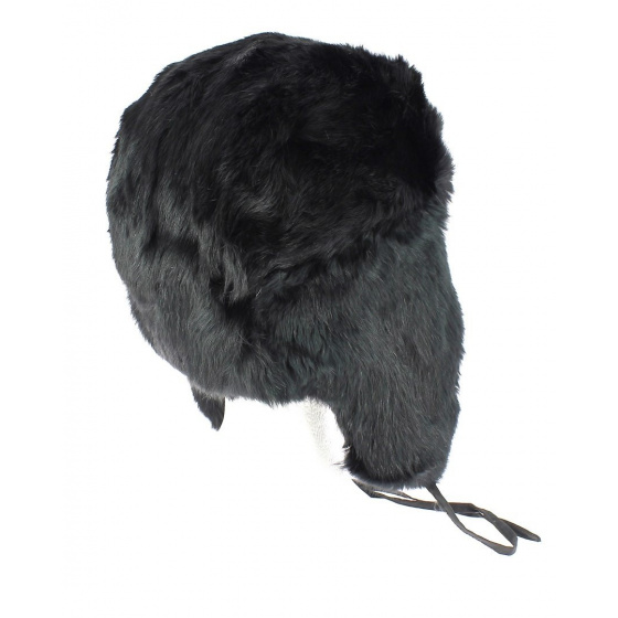 Chapka - Black rabbit Ushanka