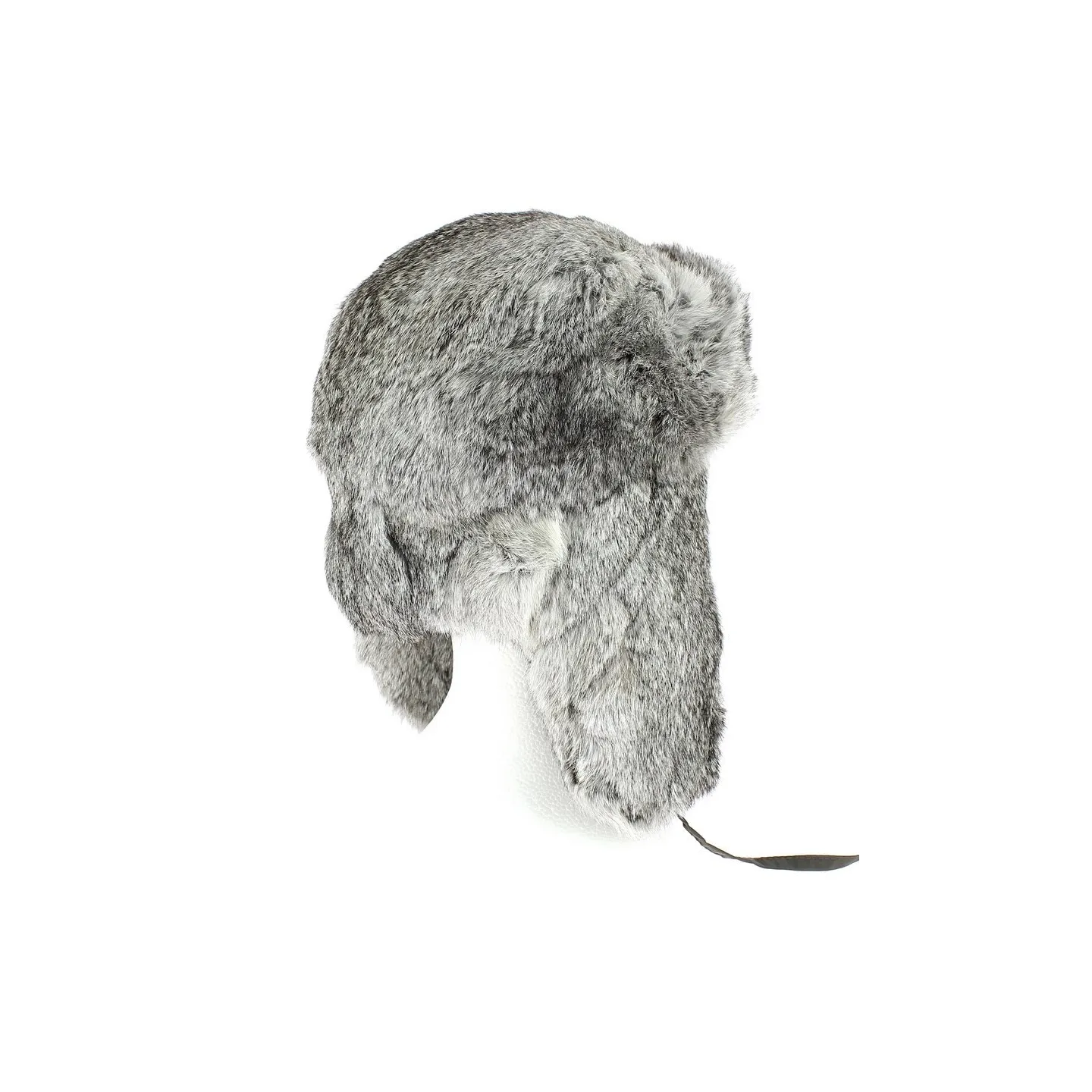 Chapka Ushanka Poil de Lapin - Traclet- Gris souris Reference : 612 | Chapellerie Traclet