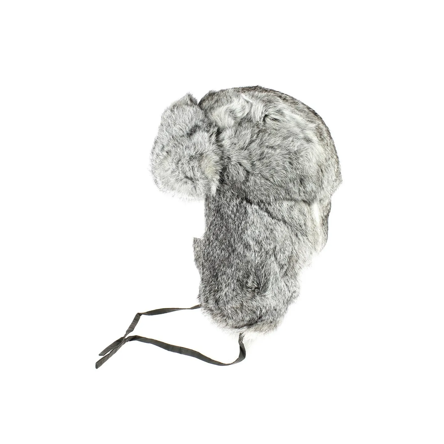 Chapka Ushanka Poil de Lapin - Traclet- Gris souris Reference : 612 | Chapellerie Traclet