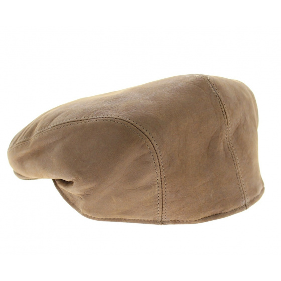 Flat leather cap