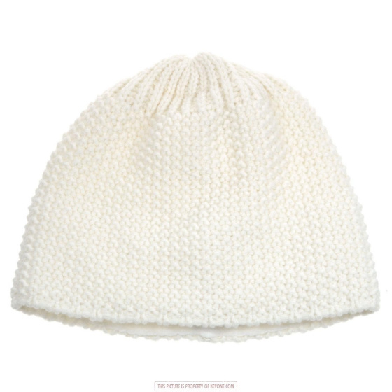 Short White Picard Beanie - Keyone