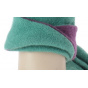 Two-tone gloves - green/plum
