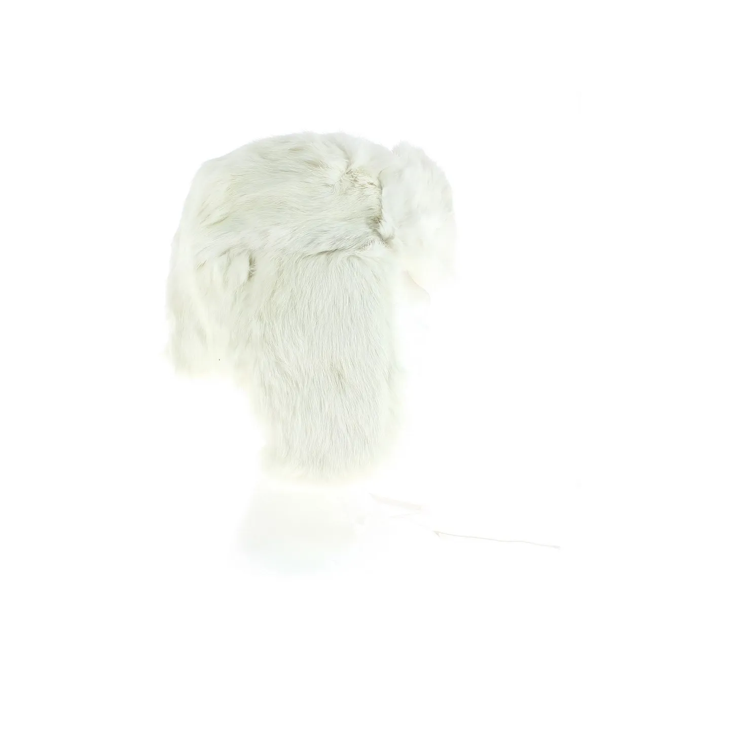 White rabbit fur ushanka hat Reference: 4387 | Traclet Hat Shop