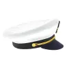 White Commodore Sailor Cap | Traclet Captain's Cap Reference: 3482 | Chapellerie Traclet