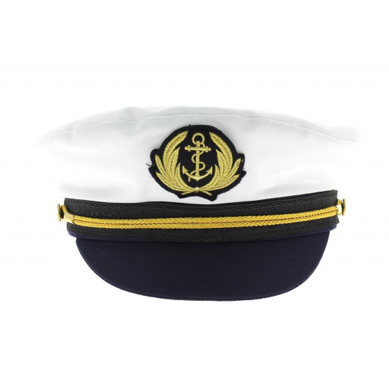 Casquette Marin Commodore Coton Blanc - Traclet Casquette Marin Commodore Coton Blanc - Traclet