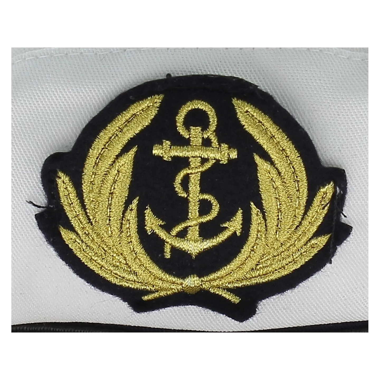 White Commodore Sailor Cap | Traclet Captain's Cap Reference: 3482 | Chapellerie Traclet