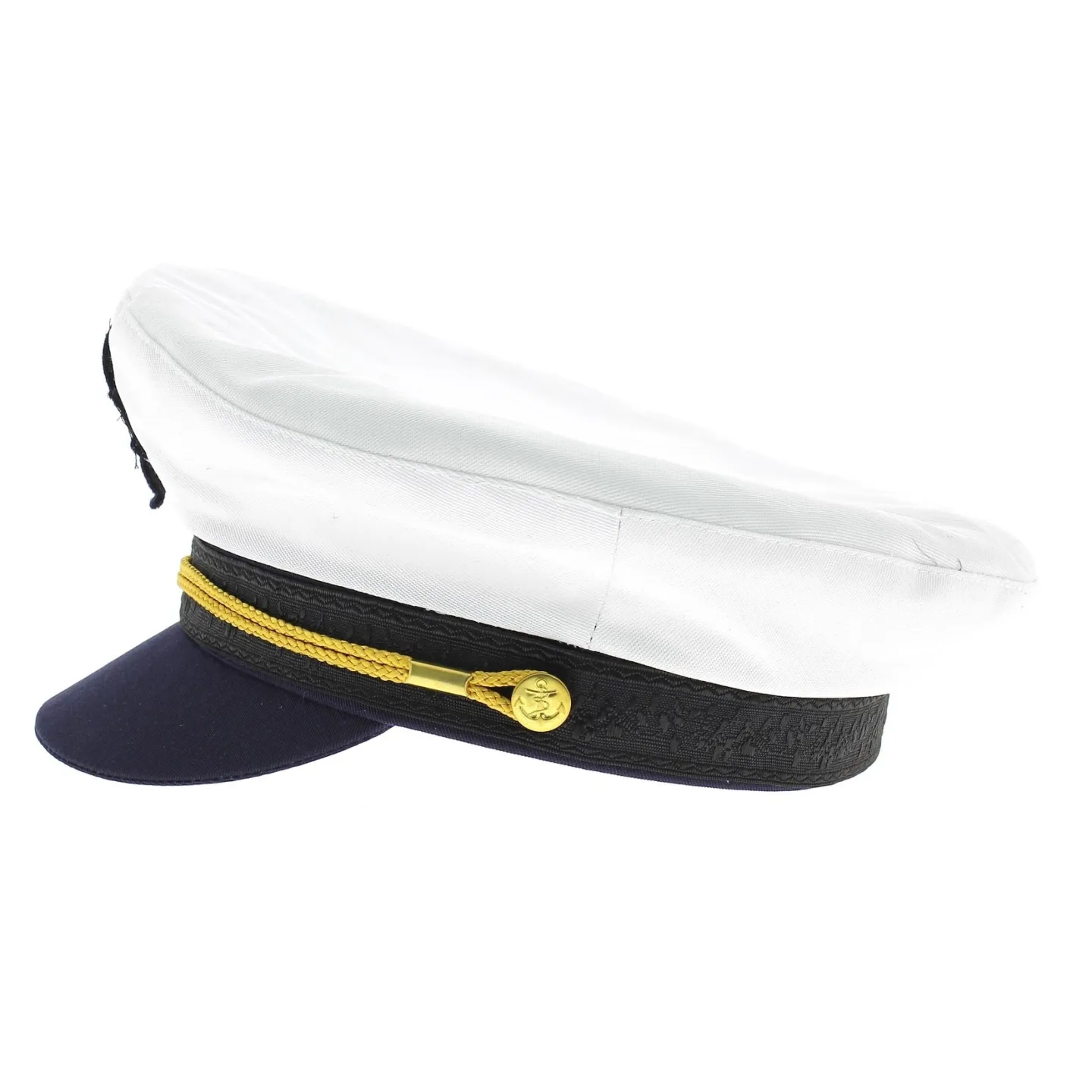 White Commodore Sailor Cap | Traclet Captain's Cap Reference: 3482 | Chapellerie Traclet