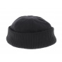 Black wool docker beanie - Traclet